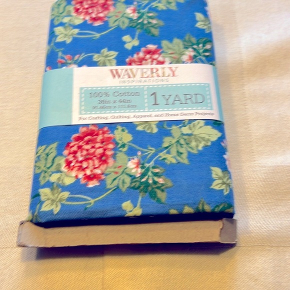 Waverly Inspirations Other - Waverly Inspirations Blue Floral Fabric 1 Yard 100% Cotton
